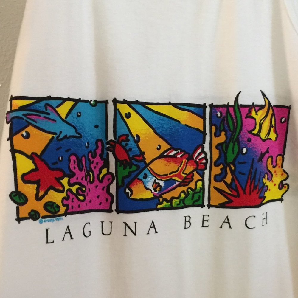 CRAZY SHIRT REEF DESIGN ON 2 SIDES, LAGUNA BEACH
